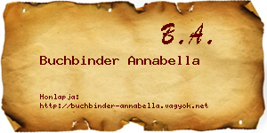 Buchbinder Annabella névjegykártya
